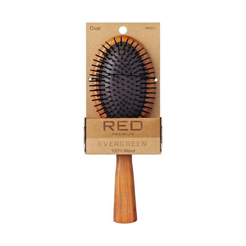 USA Made Natural Color BOAR Hair Brush Wood Handle Stained