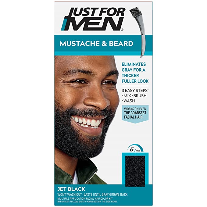 Beard Dye Pen For Men - Waterproof Formula, 4-Prong Tip For Filling & Shaping, Natural Look (Brown)