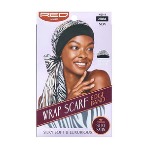 Silky Wrap Scarf with Compression Edge Band