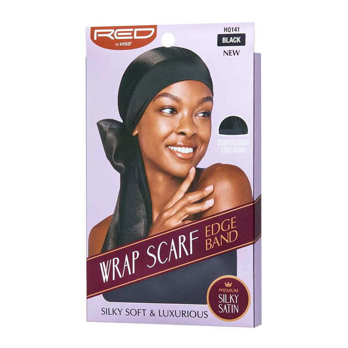 Silk Wrap Scarf w/ Compression Edge Band