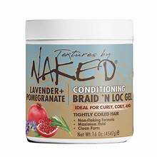 Naked Essations Lavender + Pomegranate Conditioning Braid `N Loc Gel 16oz