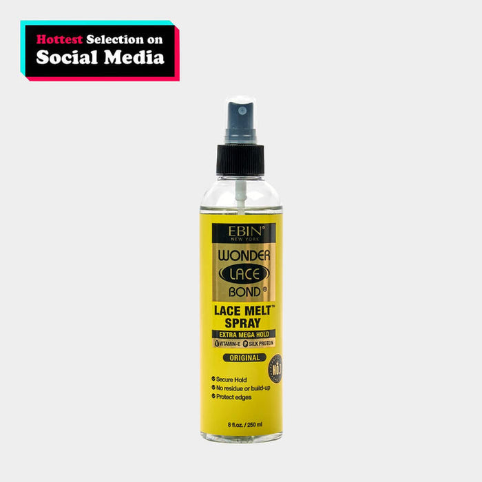 Ebin Wonder Lace Bond Melting Spray Extra Mega Hold (Yellow) 8oz