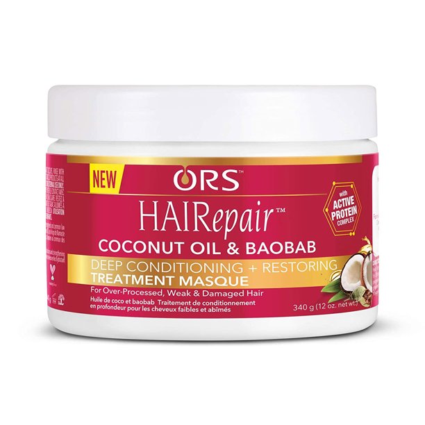 ORS Olive Oil Hair Repair Coconut Oil & baobab Deep Conditioning Restoring Treatment Masque 12oz