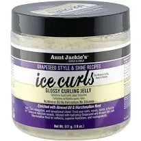 Aunt Jackie's Ice Curls Grapeseed Recipe Style & Shine Glossy Curling Jelly 15oz