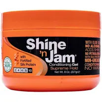 Ampro Shine 'n Jam Conditioning Gel with Fortified Silk Protein Supreme Hold
