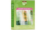 ORS Olive Oil Value Pack 3pc Aloe Shampoo + Replenishing Conditioner + Liquifix Spritz Gel