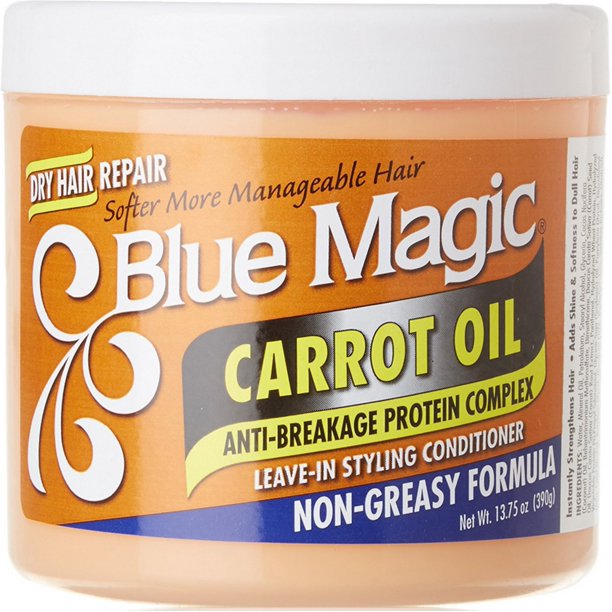 Blue Magic Carrot Oil, Anti-Breakage Protein Complex Leave In Styling Conditioner 13.75 oz