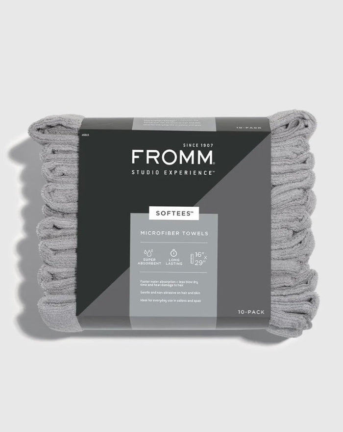 Fromm Softees Microfiber Towels 10 Pack Grey