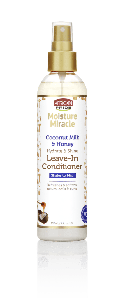 African Pride Moisture Miracle Coconut Milk & Honey Leave-In Conditioner 8oz