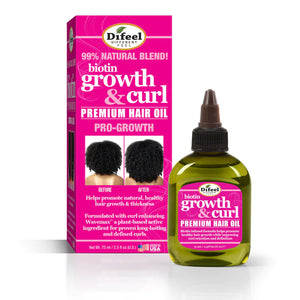 Difeel Growth & Curl Biotin Hair Oil 2.5 OZ.