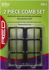 Red 2 Piece Comb Set BD02