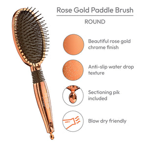 Rose Gold Round Brush W/ Sectioning PIk
