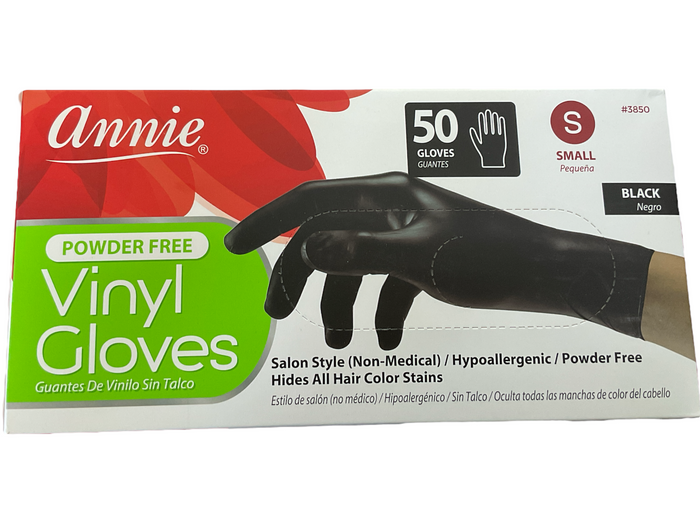 Annie Black Vinyl Gloves
