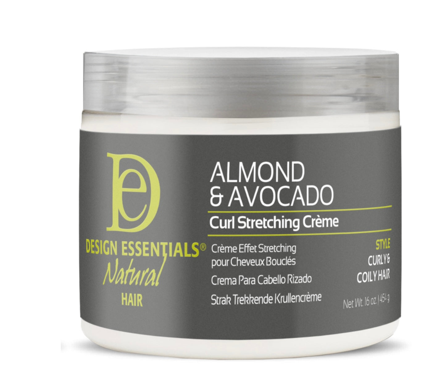 Design Essentials Natural Almond & Avocado Curl Stretching Cream 16oz