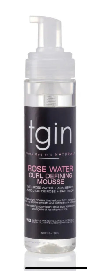 Tgin Rose Water Curl Mousse 8oz