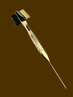 Edge Brush Gold/Chrome Rattail by RED