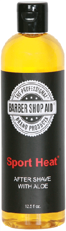 BARBER SHOP AID® SPORT HEAT™ AFTERSHAVE WITH ALOE 13 OZ.