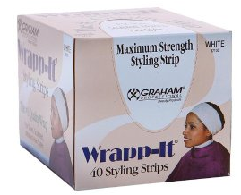 Graham Wrapp-It Styling Strips Single Box WHITE (40 strips)